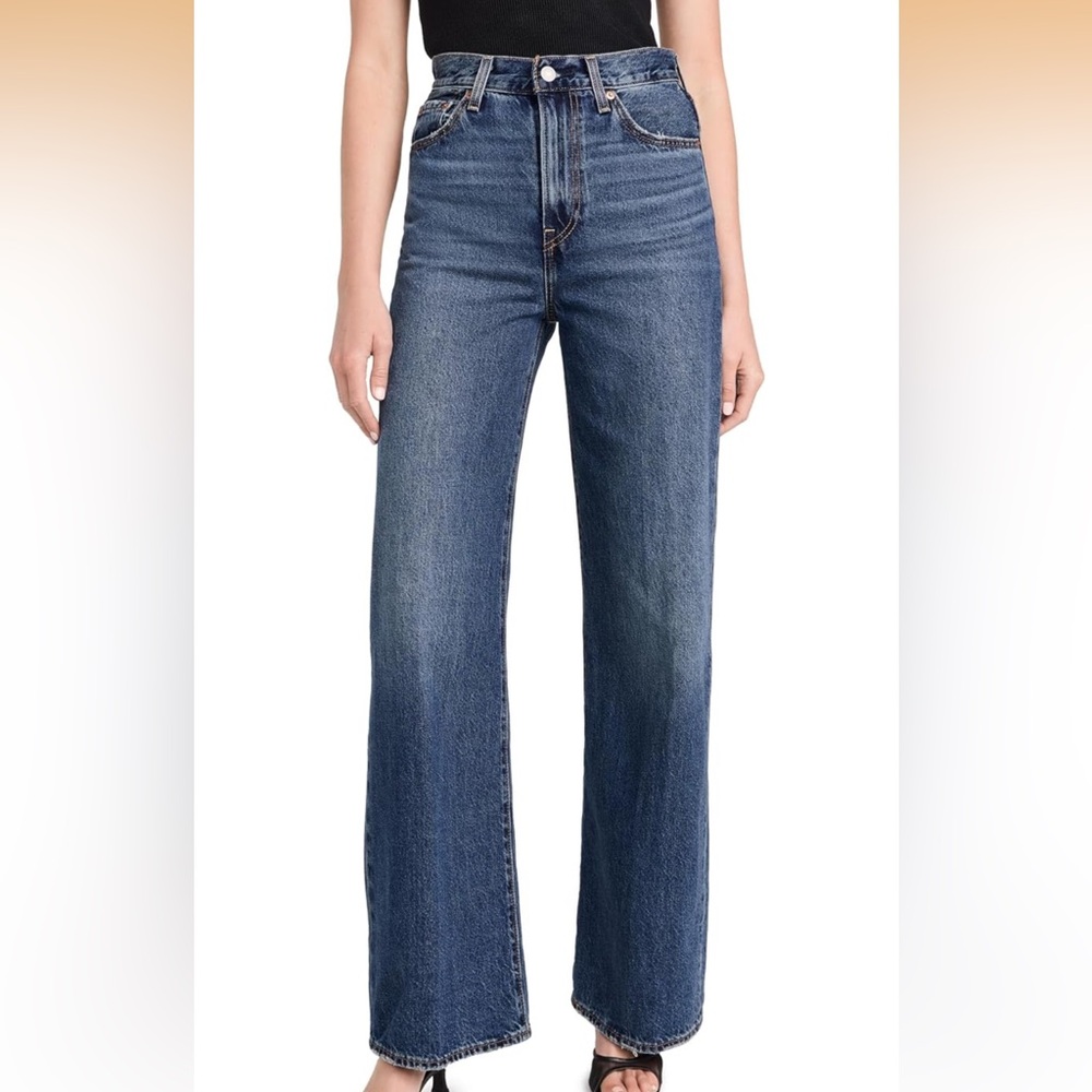Classic High-Rise Wide Leg Women's Jeans - Blue